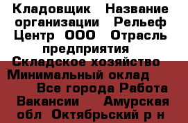 Кладовщик › Название организации ­ Рельеф-Центр, ООО › Отрасль предприятия ­ Складское хозяйство › Минимальный оклад ­ 28 000 - Все города Работа » Вакансии   . Амурская обл.,Октябрьский р-н